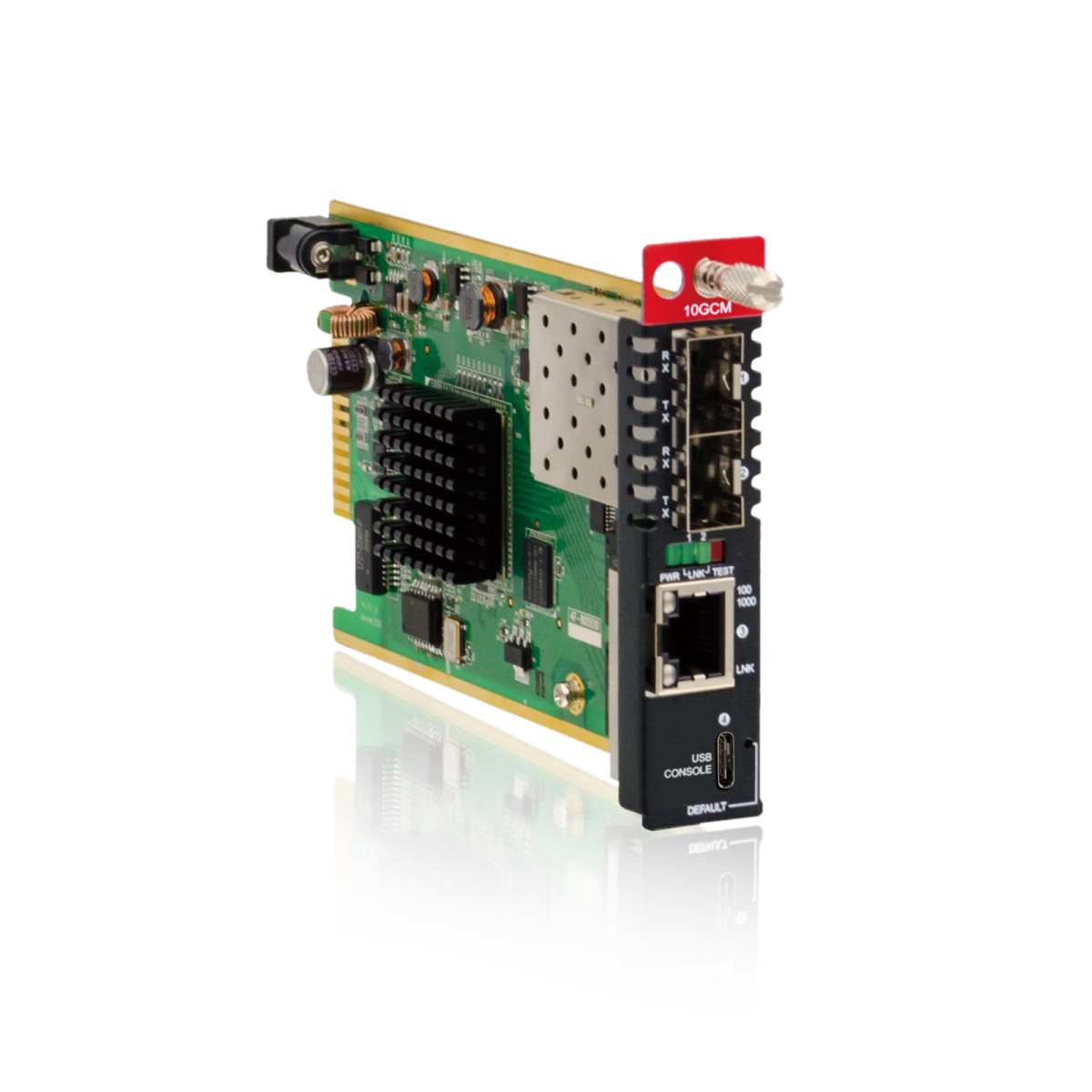 インバンド機能対応10Gメディアコンバータ:FRM220-10GCM