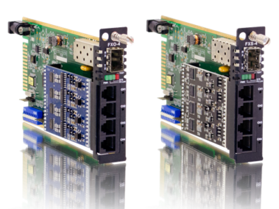 電話/光コンバータ:4ポートFRM220-FXO/FXS-4シリーズ