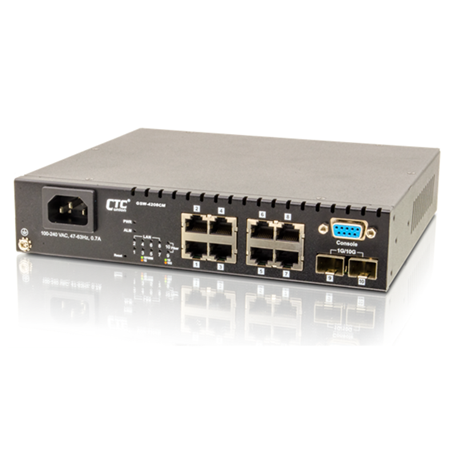 8×10/100/1000Base-T、2×1G/10G SFP+ 10Gイーサネットスイッチ:GSW-4208CM
