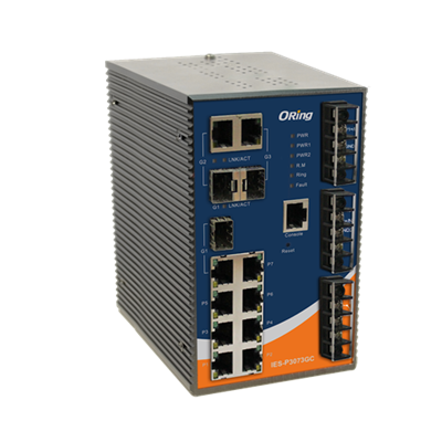 7×10/100Base-TX 、3×ギガビットコンボポート付イーサネットスイッチ:IES-P3073GCシリーズ