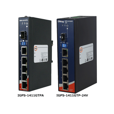 5x10/100/1000Base-TX、1000Base-X SFPギガビットイーサネットスイッチ:IGPS-1411GTPA
