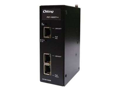 広域動作温度対応ハイパワーギガビットPoEエクステンダー :PET-102GT++